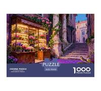 Fioraio del Vicolo Antico di Roma Puzzle in Legno Impermeabile DIY Puzzles Da 1000 Pezzi Regali Per Adulti Impossibili Per Decorazioni Domestiche