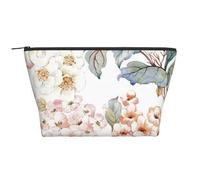Fiore acquerello pastello rosa botanico, Borsa da toilette Borsa per trucco Borsa per cosmetici Borsa da toilette da viaggio portatile
