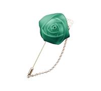 Fiore all'occhiello in seta artificiale con spilla in metallo per matrimoni, cerimonie di fidanzamento, abiti formali, accessori per corpetto in seta per matrimoni, One Size, come descritto