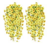 Fiore Artificiale Decorazione Pensieri Realistici Fogliame Falso | Piante e verde fedele per la decorazione di nozze terrazza porta parete esterna ingresso balcone giardino esterno casa