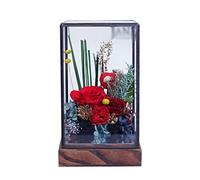 Fiore Artificiale Fiore eterno Scatola Quadrata Fiore conservato Confezione Regalo Vera Rosa conservata Moglie Fidanzata San Compleanno creatività Ornamenti Regalo