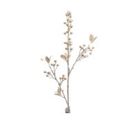 Fiore Artificiale Natale Ramo di Bacche Natalizie perlate ORO 83 cm 198N