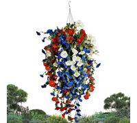 Fiore artificiale patriottico, resistente ai raggi UV, tricolore
