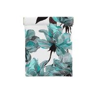 Fiore blu floreale Teal Rose acquerello, Spremere il portafoglio superiore da donna Borsa portaoggetti Piccola portamonete Portamonete