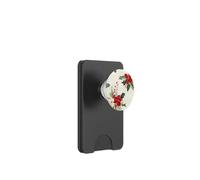 Fiore botanico natalizio invernale con stella di Natale rossa vintage PopSockets PopWallet per MagSafe