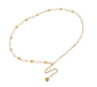 Fiore Catena Della Vita Per Le Donne Metallica Gioielli Del Corpo Multiuso Cintura Accessorio Per Abiti Jeans Evento Formale Indossare Donne Vita, bianco, Taglia unica