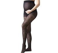 FIORE CERES Collant premaman con pois antibatterici 20den, Nero , M