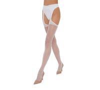 Fiore Collant sexy senza cavallo effetto reggicalze, setoso e trasparente 20 DEN - Bianco - T2
