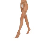Fiore Collant sexy senza cavallo effetto reggicalze, setoso e trasparente 20 DEN - Natural - T5