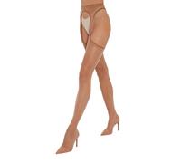 Fiore Collant sexy senza cavallo effetto reggicalze, setoso e trasparente 20 DEN - Tan - T2