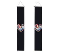 Fiore cuore pollo portico banner per porta d'ingresso bandiera appeso festa stagionale portico porta segno banner di benvenuto per interni esterni parete decorazioni laurea classe del 2025