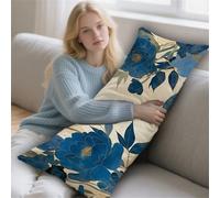 Fiore Cuscino per Dormire Laterale 50x90cm Cuscino Lungo per Dormire sul Fianco Per Gravidanza e Sostenere la Maternità, Pillow Gravidanza Beige Cuscini Corpo Velluto Federe Cuscini Divano LYD-880