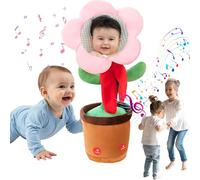Fiore Danzante con Viso Personalizzato,Giocattolo Girasole Parlante Danzante Personalizzato,Ripete ciò che Dici,si Collega Tramite Bluetooth per Riprodurre Musica,Regali Divertenti Personalizzati