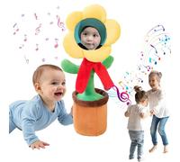 Fiore Danzante con Viso Personalizzato,Giocattolo Girasole Parlante Danzante Personalizzato,Ripete ciò che Dici,si Collega Tramite Bluetooth per Riprodurre Musica,Regali Divertenti Personalizzati