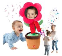 Fiore Danzante con Viso Personalizzato,Giocattolo Girasole Parlante Danzante Personalizzato,Ripete ciò che Dici,si Collega Tramite Bluetooth per Riprodurre Musica,Regali Divertenti Personalizzati
