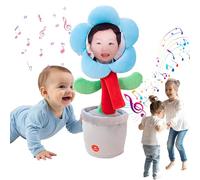 Fiore Danzante con Viso Personalizzato,Giocattolo Girasole Parlante Danzante Personalizzato,Ripete ciò che Dici,si Collega Tramite Bluetooth per Riprodurre Musica,Regali Divertenti Personalizzati