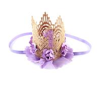 Fiore Del 1° Compleanno 1a Tiara Principessa 1a Decorazione Cappello Per Il 1° Compleanno Per Bambini Numero Bambino Che Fa i Primi Passi Neonata La Volta Viola