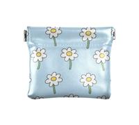 Fiore del fumetto blu di modo delle donne della moneta del cuoio della borsa gioielli decorativi per gli uomini donne viaggio monedero Chico para monedas