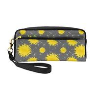 Fiore Del Fumetto Del Modello Del Dente Di Leone, Borsa per il trucco Borsa per cosmetici Borsa da viaggio portatile da toilette Astuccio in pelle per donne e ragazze