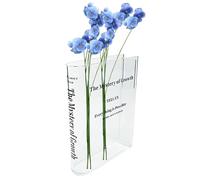 Fiore del libro trasparente, fiore a forma di libro, moderno acrilico trasparente e - Carino per l'arredamento della casa moderno contenitore per piante art déco