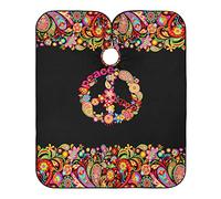 Fiore Del Segno Della Pace Hippie Mantella Taglio Capelli Lavabile Barber Cape Impermeabile Grembiule Da Parrucchiere Per Barbieri Bambini Parrucchieri 140X168Cm