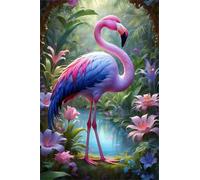 Fiore della giungla fenicottero - Puzzle 200 Pezzi - puzzle Fai da te 35x25 cm,Intrattenimento Creativo - Puzzles Per Adulti E Tutta La Famiglie