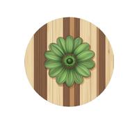 Fiore della margherita sui magneti magnetici rotondi di legno del frigorifero per il bene durevole della cucina con magnetismo durevole