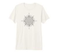 Fiore della Vita Bussola Rose Geometria Sacra Maglietta Premium