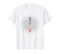 fiore della vita con simboli chakra, geometria sacra mandala Maglietta