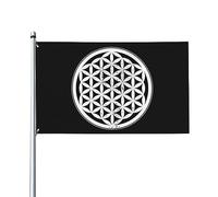 Fiore della Vita Geometria Sacra Simbolo Meditazione Bandiera Decorativa per Esterni Premium 9,1 x 1,5 m - Colori vivaci, Antivento e Resistente all'Acqua - Ideale per Giardino ed Eventi