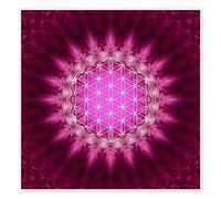 Fiore della vita - Simbolo dell'armonia e dell'equilibrio - rosso Poster di Lava Lova 30 x 30 cm Pink Quadri Decorazione per pareti