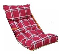 Fiore Design Cuscino di Ricambio Originale per Sedia Sdraio Relax - 100% Cotone Traspirante, Antimacchia, Lavabile, Comfort Elevato per Interni ed Esterni (Rosso a quadri)