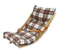 Fiore Design Cuscino di Ricambio Originale per Sedia Sdraio Relax - 100% Cotone Traspirante, Antimacchia, Lavabile, Comfort Elevato per Interni ed Esterni (Marrone a quadri)
