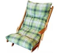 Fiore Design Cuscino di Ricambio Originale per Sedia Sdraio Relax - 100% Cotone Traspirante, Antimacchia, Lavabile, Comfort Elevato per Interni ed Esterni (Verde a quadri)