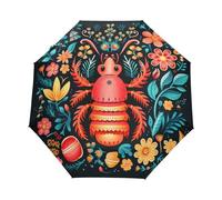 Fiore Di Aragosta Bambino Cartone Animato Ombrello Pieghevole Automatico Ombrelli Antivento Protezione UV da Viaggio per Bambini Ragazzi Ragazze