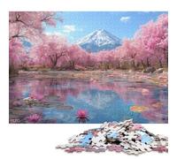 Fiore di ciliegio Alberi Puzzle in Legno Adulto 500 Pezzi Per Gioco Familiare Gioco Education Regalo Per Amore E Amico Decorazione Interna Unica Stress Relief Toy 500pcs (52x38cm)