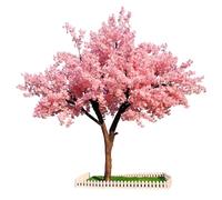 Fiore di ciliegio Artificiale: Grande Albero Floreale in Poliestere Resistente, Tocco Realistico Perfetto for Veranda, Soggiorno, Evento, Senza Luce Solare(1.5mx1.5m)