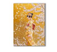 Fiore di ciliegio Dipingi con i Numeri Adulti Ragazza Paint by Numbers, Colorare con i Numeri Adulti con Telaio, Kit di Pittura Acrilica Fai da Te per Principianti, Decora la Casa 60x90cm 0R-803