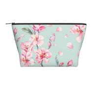 Fiore di ciliegio rosa Teal Primavera, Borsa da toilette Borsa per trucco Borsa per cosmetici Borsa da toilette da viaggio portatile
