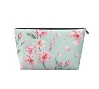 Fiore di ciliegio rosa Teal Primavera, Borsa da toilette Borsa per trucco Borsa per cosmetici Borsa da toilette da viaggio portatile
