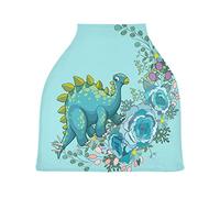 Fiore Di Dinosauri Auto per Bambini Passeggino Tettoia Copri Seggiolino Copertura Infermieristica per L'Allattamento Al Seno All-In-1 Morbido Traspirante Elastica Tettuccio