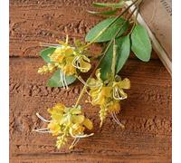 Fiore di farfalla artificiale a base di tessuto, per decorazioni moderne per la casa, complemento d'interni contemporanei tradizionali e minimalisti (giallo)