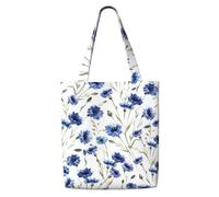 Fiore di fiordaliso,Borse della spesa riutilizzabili, borse per la spesa, borsa a tracolla in tela di grande capacità