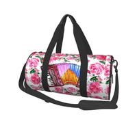 Fiore di fisarmonica dell'acquerello rosa, Borsone da viaggio di grande capacità Borsa rotonda Borsa da viaggio sportiva Borsa da viaggio Borsa da fitness