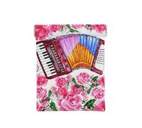 Fiore di fisarmonica dell'acquerello rosa, Spremere il portafoglio superiore da donna Borsa portaoggetti Piccola portamonete Portamonete
