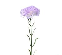 Fiore di garofano artificiale a ramo singolo realizzato con tessuto di seta, perfetto per cesti di fiori decorativi e composizioni floreali da interni su piattaforma (viola chiaro)