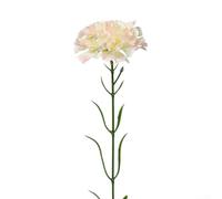 Fiore di garofano artificiale da 8 cm, ramo singolo per la festa della mamma (carne rosa)