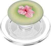 Fiore Di Ibisco Rosa Su Verde Salvia Carino Estate Hawaii Aura PopSockets PopGrip per MagSafe