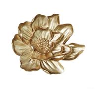 Fiore di loto 3D a base di resina da appendere alla parete per decorazione di interni in case moderne e spazi commerciali (peonia M)