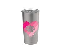 Fiore di loto Cuore Pianta Fiore Bicchiere termico in acciaio inox doppia parete